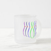 Bowling Pins T-shirts en geschenken. Matglas Koffiemok (Voorkant rechts)