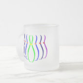 Bowling Pins T-shirts en geschenken. Matglas Koffiemok (Voorkant links)