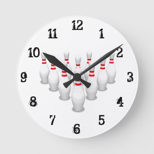 Bowling Pins: wandklok (Voorkant)