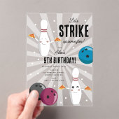 Bowling Pizza Strike Up Sommige Leuke Kinderen Ver Acryl Uitnodigingen (Insitu (Draagbaar))