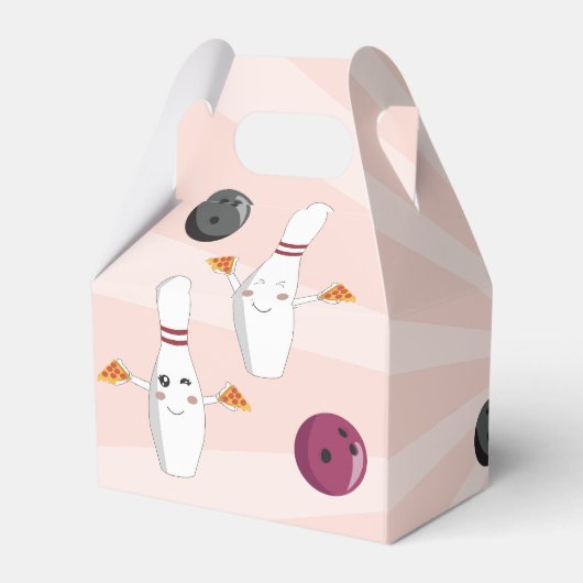 Bowling Pizza Strike Up Sommige Leuke Kinderen Ver Bedankdoosjes (Achterkant)