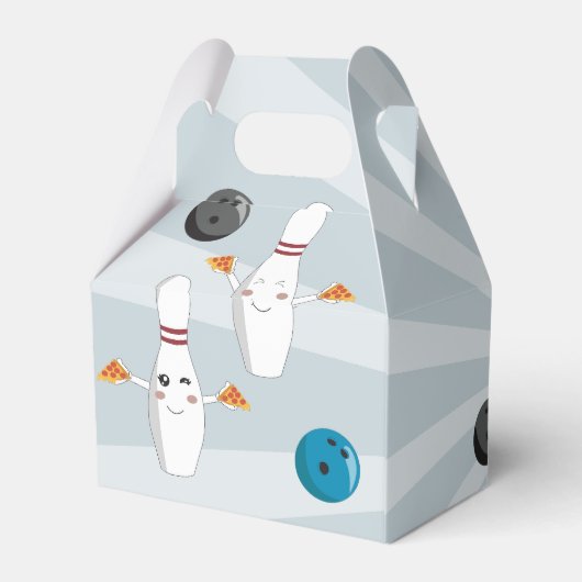 Bowling Pizza Strike Up Sommige Leuke Kinderen Ver Bedankdoosjes (Achterkant)