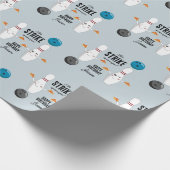 Bowling Pizza Strike Up Sommige Leuke Kinderen Ver Cadeaupapier (Hoek)