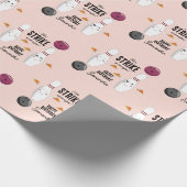 Bowling Pizza Strike Up Sommige Leuke Kinderen Ver Cadeaupapier (Hoek)