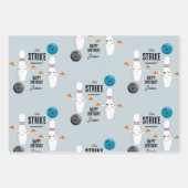 Bowling Pizza Strike Up Sommige Leuke Kinderen Ver Inpakpapier Vel (Voorkant 3)