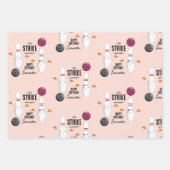 Bowling Pizza Strike Up Sommige Leuke Kinderen Ver Inpakpapier Vel (Voorkant)