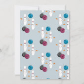 Bowling Pizza Strike Up Sommige Leuke Kinderen Ver Kaart (Achterkant)