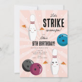 Bowling Pizza Strike Up Sommige Leuke Kinderen Ver Kaart (Voorkant)