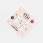 Bowling Pizza Strike Up Sommige Leuke Kinderen Ver Servet (Hoek)