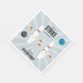 Bowling Pizza Strike Up Sommige Leuke Kinderen Ver Servet (Hoek)