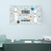Bowling Pizza Strike Up Sommige Leuke Kinderen Ver Spandoek (Beurs)