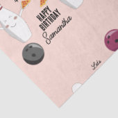 Bowling Pizza Strike Up Sommige Leuke Kinderen Ver Tissuepapier (Detail)