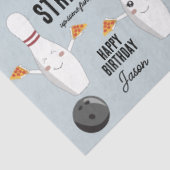 Bowling Pizza Strike Up Sommige Leuke Kinderen Ver Tissuepapier (Detail)