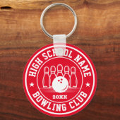 Bowling Player Bowl Club Gepersonaliseerde sport Sleutelhanger (Voorkant)