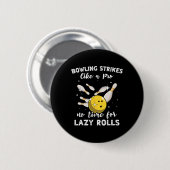 Bowling Player Bowler Slow Bowling Ronde Button 5,7 Cm (Voorkant /achterkant)