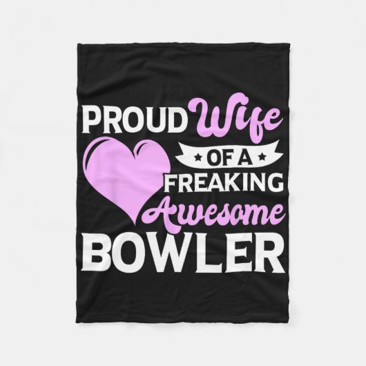 Bowling Player Coach Bowler Wife Fleece Deken (Voorkant)