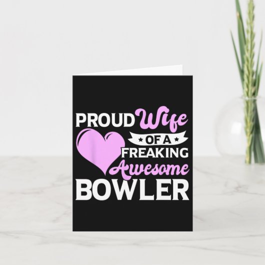 Bowling Player Coach Bowler Wife Kaart (Voorkant)