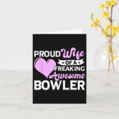 Bowling Player Coach Bowler Wife Kaart (Gele Bloem)