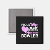 Bowling Player Coach Bowler Wife Magneet (Voorkant / Achterkant)