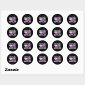 Bowling Player Coach Bowler Wife Ronde Sticker (Vel)