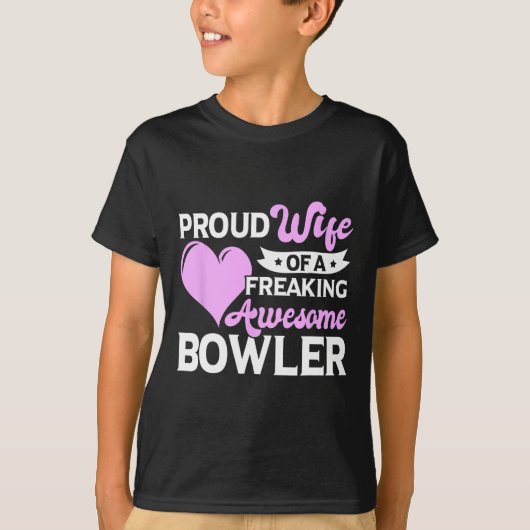 Bowling Player Coach Bowler Wife T-shirt (Voorkant)