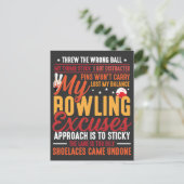 Bowling Player gebruikt Funny Bowler Sport Briefkaart (Staand voorkant)