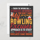Bowling Player gebruikt Funny Bowler Sport Briefkaart (Voorkant / Achterkant)
