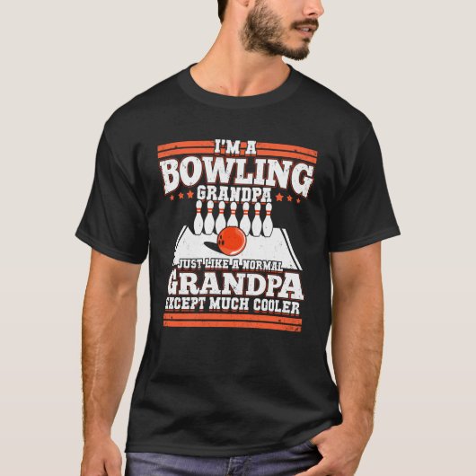 Bowling Player opa Bowler Grandfather Gift T-shirt (Voorkant)
