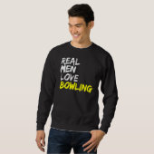 Bowling Player Outfit Bowling Club Real Mannen Lov Trui (Voorkant volledig)