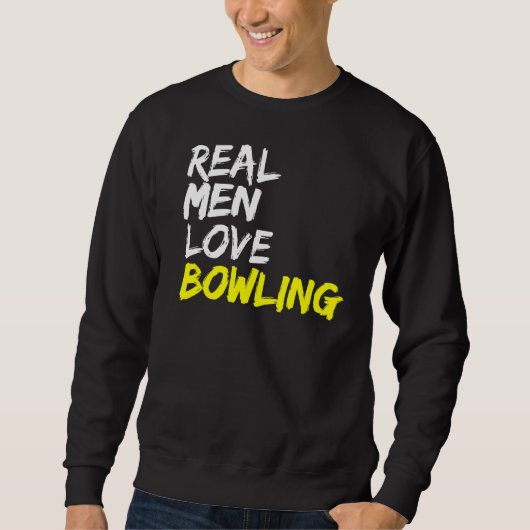 Bowling Player Outfit Bowling Club Real Mannen Lov Trui (Voorkant)