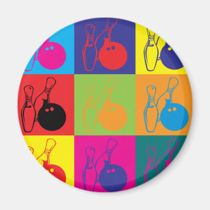 Bowling Pop Art Magneet