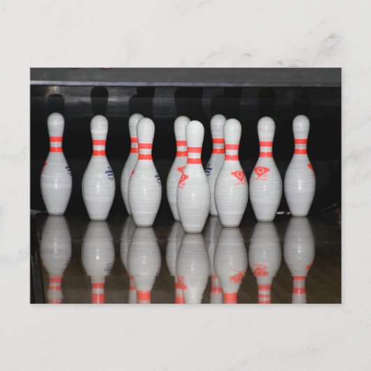 Bowling Post Card Briefkaart (Voorkant)