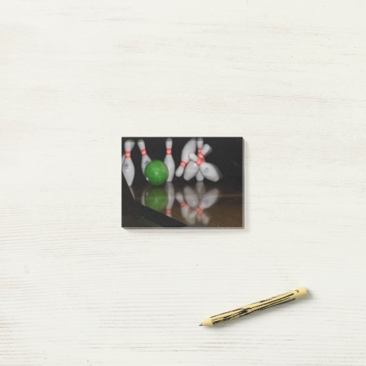 Bowling Post merkt op Post-it® Notes (Op bureau)