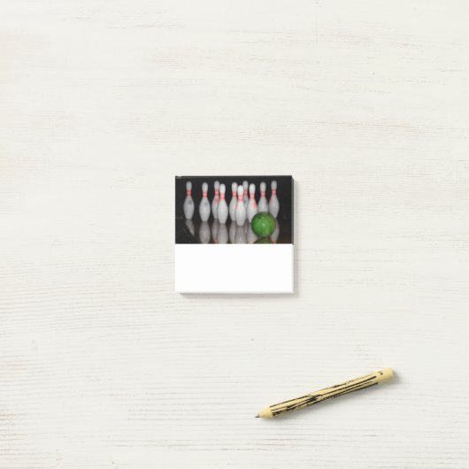 Bowling Post merkt op Post-it® Notes (Op bureau)