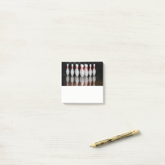 Bowling Post merkt op Post-it® Notes (Op bureau)