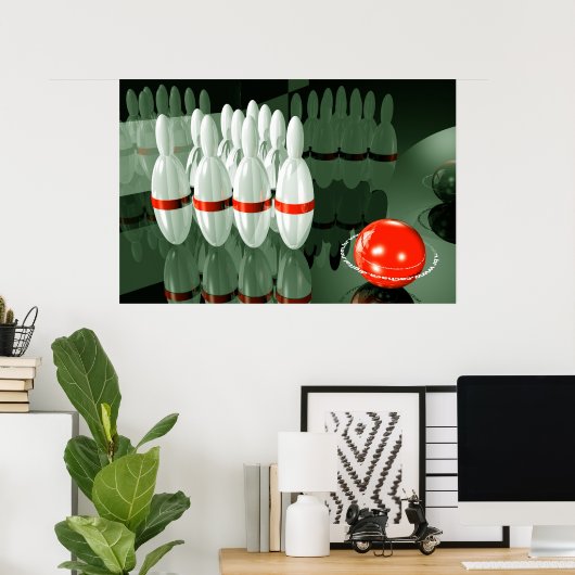 Bowling Poster (Thuiskantoor)