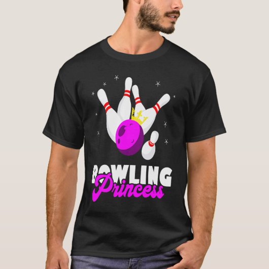 Bowling Princess Crown Strike Bowling Team Bowler T-shirt (Voorkant)