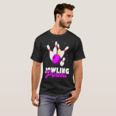 Bowling Princess Crown Strike Bowling Team Bowler T-shirt (Voorkant volledig)
