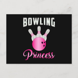 Bowling Princess Girl Queen Bowl Bowler Funny Gift Briefkaart