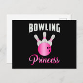 Bowling Prinses Meisje Queen Bowl Grappig cadeau Briefkaart (Voorkant / Achterkant)