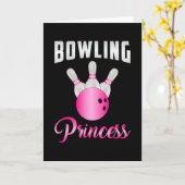 Bowling Prinses Meisje Queen Bowl Grappig cadeau Kaart (Gele Bloem)