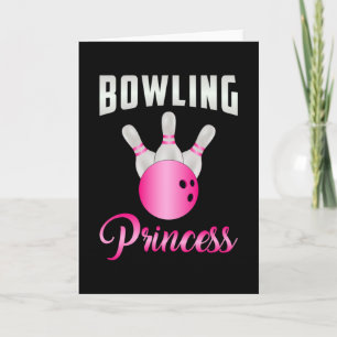 Bowling Prinses Meisje Queen Bowl Grappig cadeau Kaart