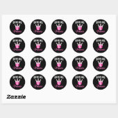 Bowling Prinses Meisje Queen Bowl Grappig cadeau Ronde Sticker (Vel)