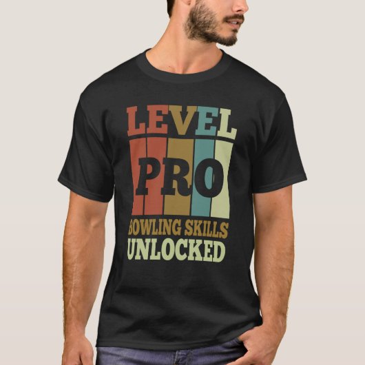 Bowling Pro Unlocked Vintage Style Unique T-shirt (Voorkant)