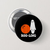 Bowling Pun Boo-ling Funny Bowling Players Hallowe Ronde Button 5,7 Cm (Voorkant /achterkant)
