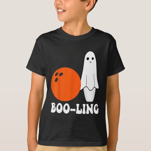 Bowling Pun Boo-ling Funny Bowling Players Hallowe T-shirt (Voorkant)