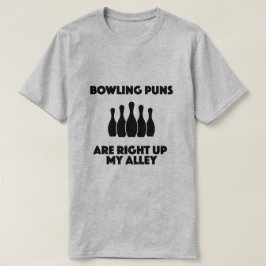Bowling pun staat op m'n t-shirt. t-shirt