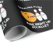 Bowling puns zijn recht omhoog mijn steegje donker cadeaupapier (Rol Hoek)