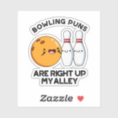Bowling puns zijn recht omhoog mijn steegje grappi sticker (Vel)