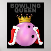 Bowling Queen Bowling Player Girls Bowling Poster (Voorkant)